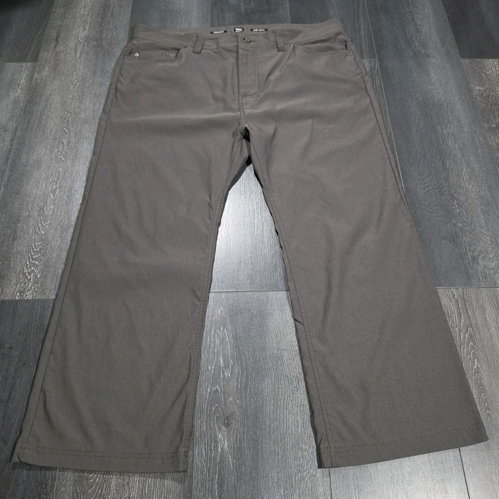 prAna Brion II Pants Mens 42x28 Gray Stretch Standard Fit Hiking Trekking Travel